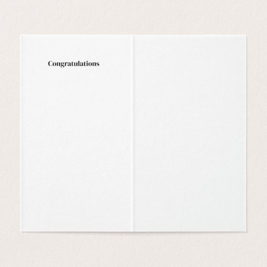 Eenvoudige nieuwe Baby Boy baby felicitatiekaarten Kaart (Binnenkant ongevouwen)