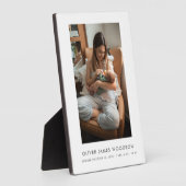 Eenvoudige nieuwe baby en mam foto fotoplaat (Zijkant)