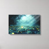 Eenvoudige Night Forest Glowworm Lantaarn Canvas P (Voorkant)