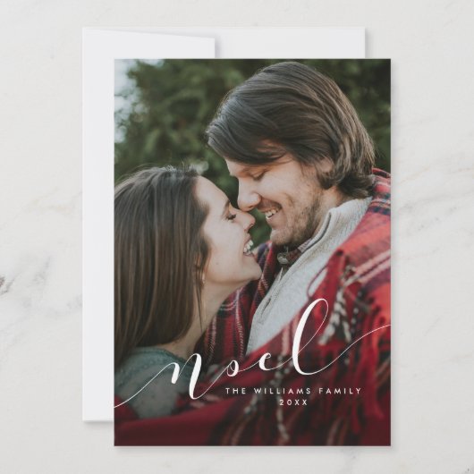 Eenvoudige Noel kerstkaarten Feestdagenkaart (Voorkant)