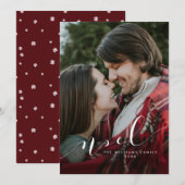 Eenvoudige Noel kerstkaarten Feestdagenkaart (Voorkant / Achterkant)