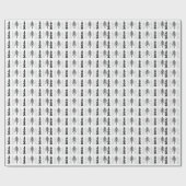 Eenvoudige noordse bomen | Zwarte witte kerst Cadeaupapier (Vlak)