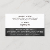 Eenvoudige Notaris Openbare Lening Ondertekening A Visitekaartje (Achterkant)