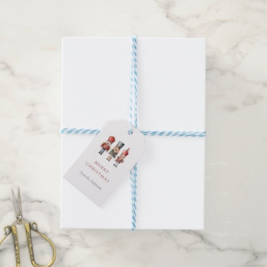 Eenvoudige notenkraker kerstcadeau Label Cadeaulabel (Met Touw)