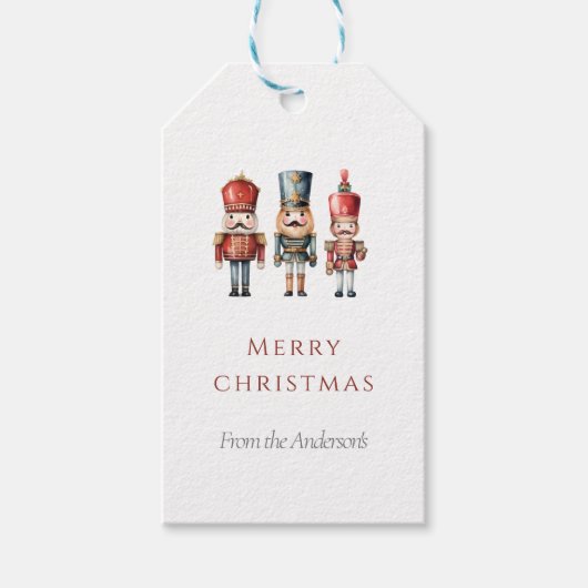 Eenvoudige notenkraker kerstcadeau Label Cadeaulabel (Voorkant)