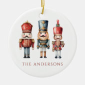 Eenvoudige Notenkraker Kerstvakantie Keramisch Ornament (Voorkant)