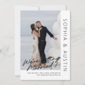 Eenvoudige notitie bewerkbare kleur Opslaan Datum  Feestdagenkaart (Voorkant)