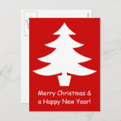 Eenvoudige nuchtere kerstboom icoon briefkaarten (Voorkant / Achterkant)