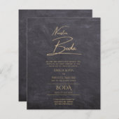 Eenvoudige Nuestra BODA Spaanse Huwelijksuitnodigi (Voorkant / Achterkant)