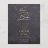 Eenvoudige Nuestra BODA Spaanse Huwelijksuitnodigi (Voorkant)