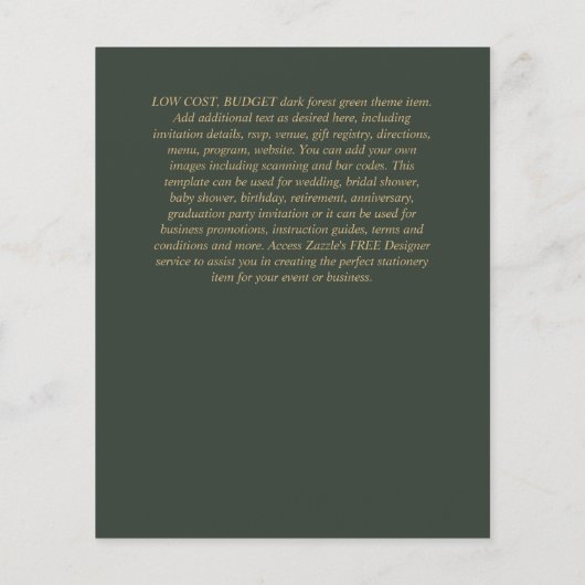 Eenvoudige Nuestra BODA Spaanse Huwelijksuitnodigi Flyer (Achterkant)