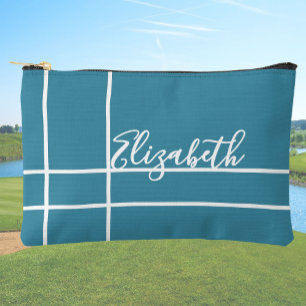 Eenvoudige oceaan blauw minimalistische aangepaste etui