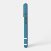 Eenvoudige oceaan blauw minimalistische aangepaste iPhone 16 hoesje (Linkerkant)