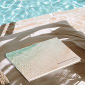 Eenvoudige Oceaan Zomer Strand Bestemming Bruiloft Gastenboek