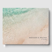 Eenvoudige Oceaan Zomer Strand Bestemming Bruiloft Gastenboek (Voorkant)