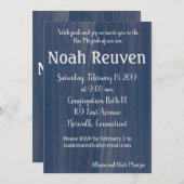 Eenvoudige Ocean Bar Mitswa Uitnodiging (Voorkant / Achterkant)