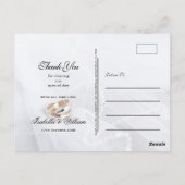 Eenvoudige Ocean Beach Paar Liefde en Bedankt Briefkaart (Achterkant)