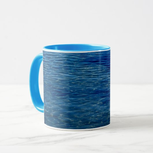 Eenvoudige Ocean Ripples Mok (Voorkant links)