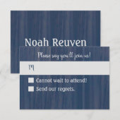 Eenvoudige Ocean RSVP-kaart II RSVP Kaartje (Voorkant / Achterkant)