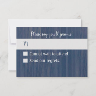 Eenvoudige Ocean RSVP-kaart II RSVP Kaartje
