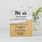 Eenvoudige Ocean Sand Beach Seaside Weddenschap Kaart (Staand voorkant)