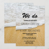 Eenvoudige Ocean Sand Beach Seaside Weddenschap Kaart (Voorkant / Achterkant)