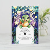 Eenvoudige Ocean Turtle Verjaardag Kaart (Staand voorkant)