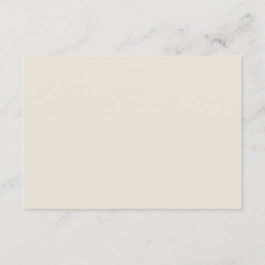 Eenvoudige off witte retro bruiloft details informatiekaartje (Achterkant)