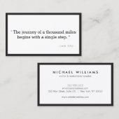 Eenvoudige offerte Visitekaartje voor auteurs, sch (Voorkant / Achterkant)