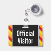 Eenvoudige "officiële bezoeker" badge (Voorzijde met uittrekbare clip)