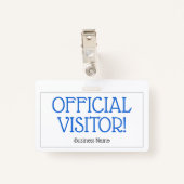 Eenvoudige "OFFICIËLE VISITOR" Badge (Achterkant met clip)