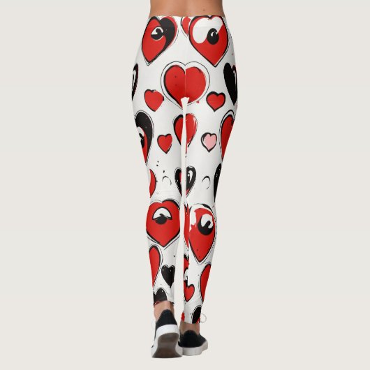 "Eenvoudige ogen Emoji Patroon op Hard" Leggings (Achterkant)