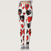 "Eenvoudige ogen Emoji Patroon op Hard" Leggings (Voorkant)
