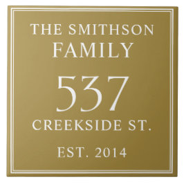 Eenvoudige Oker Datum Vastgesteld adres Huis Plaqu Tegeltje