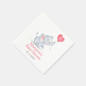 Eenvoudige olifant & hart ballon Baby shower Servet (Hoek)