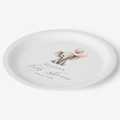 Eenvoudige olifant met ballonnen Neutraal Baby sho Papieren Bordje (Gekanteld)