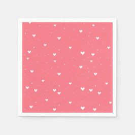 Eenvoudige olifant & rood hart ballon Baby shower Servet