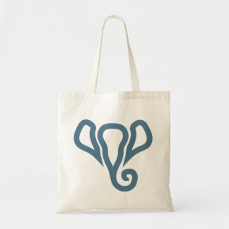 Eenvoudige olifantensilhouet tote bag