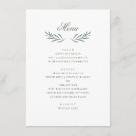 Eenvoudige olijfbladeren. Italiaans huwelijk. Bota Menu