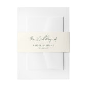 Eenvoudige olijfgroene moderne bruiloft uitnodigingen wikkel (Voorkant Voorbeeld)
