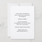 Eenvoudige olijftak. Rustieke kraft Huwelijks Wijz Save The Date (Achterkant)