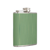 Eenvoudige  Olive Sage Groene Gradient Gestreept Heupfles (Rechts)