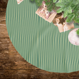 Eenvoudige Olive Sage Groene Gradient Gestreept Kerstboom Rok