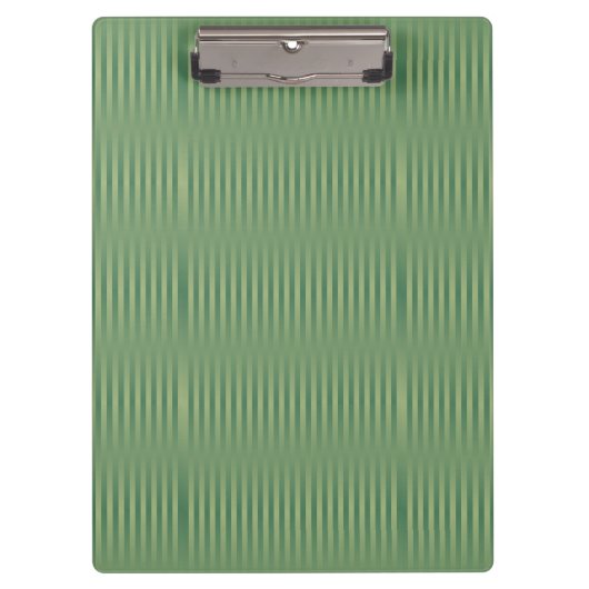 Eenvoudige  Olive Sage Groene Gradient Gestreept Klembord (Voorkant)