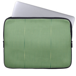 Eenvoudige Olive Sage Groene Gradient Gestreept Laptop Sleeve