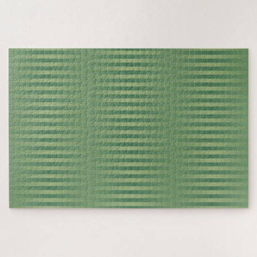 Eenvoudige  Olive Sage Groene Gradient Gestreept Legpuzzel (Horizontaal)