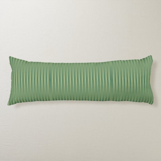 Eenvoudige  Olive Sage Groene Gradient Gestreept Lichaamskussen (Voorkant)