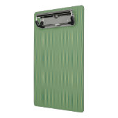 Eenvoudige Olive Sage Groene Gradient Gestreept Mini Klembord (Angled2)