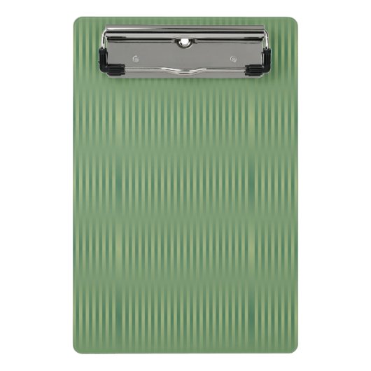 Eenvoudige Olive Sage Groene Gradient Gestreept Mini Klembord (Voorkant)