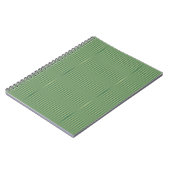 Eenvoudige Olive Sage Groene Gradient Gestreept Notitieboek (Linkerzijde)